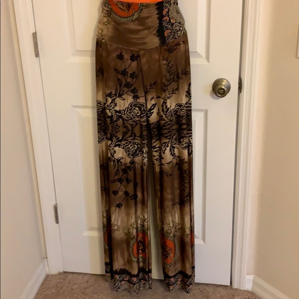 Snazzy palazzo pants L New - Resort